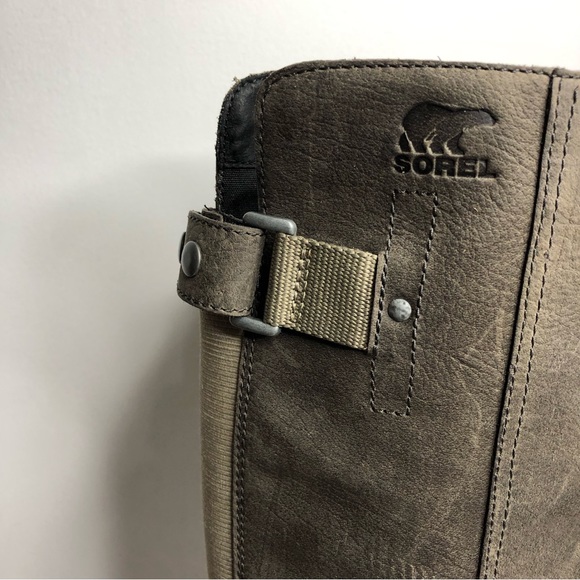 Sorel LOLLA tall waterproof leather knee riding boots Quarry pebble SZ 6.5. R2 - Picture 9 of 9